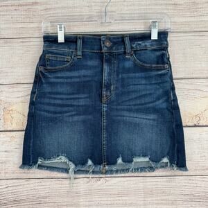 American Eagle Hi-Rise Mini Denim Jean Skirt Womens 0 Blue Medium Wash NEW